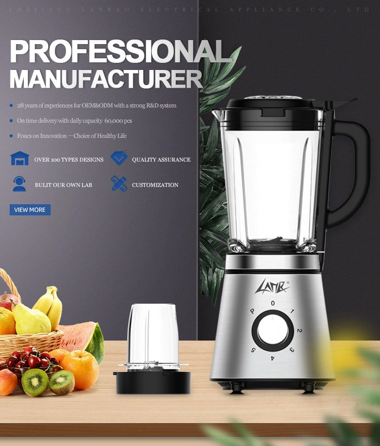 1200W Professional Power Table Stand Blender Food Blender Smoothie Maker