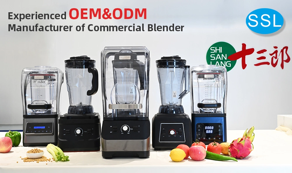 1100W Fruit Vegetable Smoothie Maker High-End Commercial Blender for Restaurant Kitchen