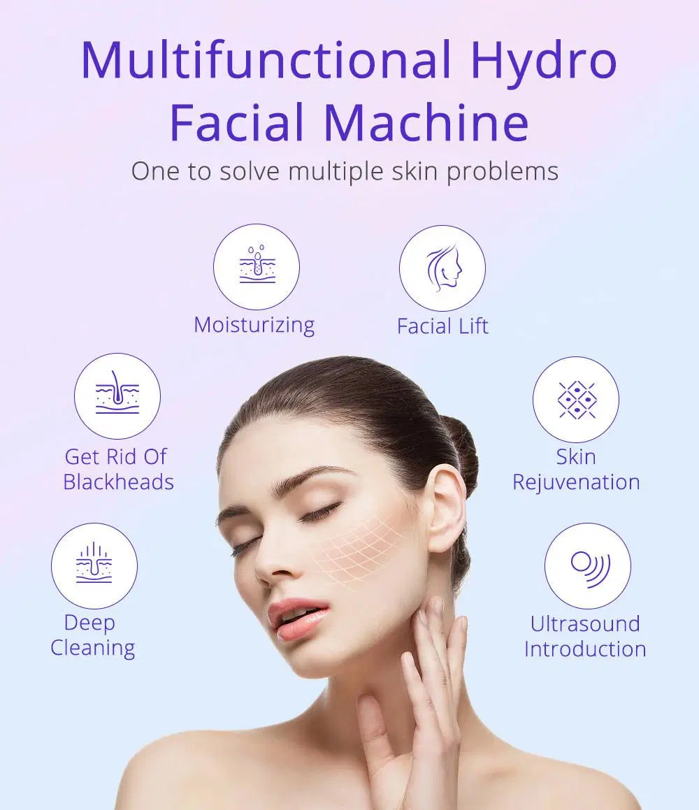 6 in 1 Hydro Moisturizing Deep Cleaning Hydrodermabrasion Facial Accessoires Multifunctional Beauty Equipment