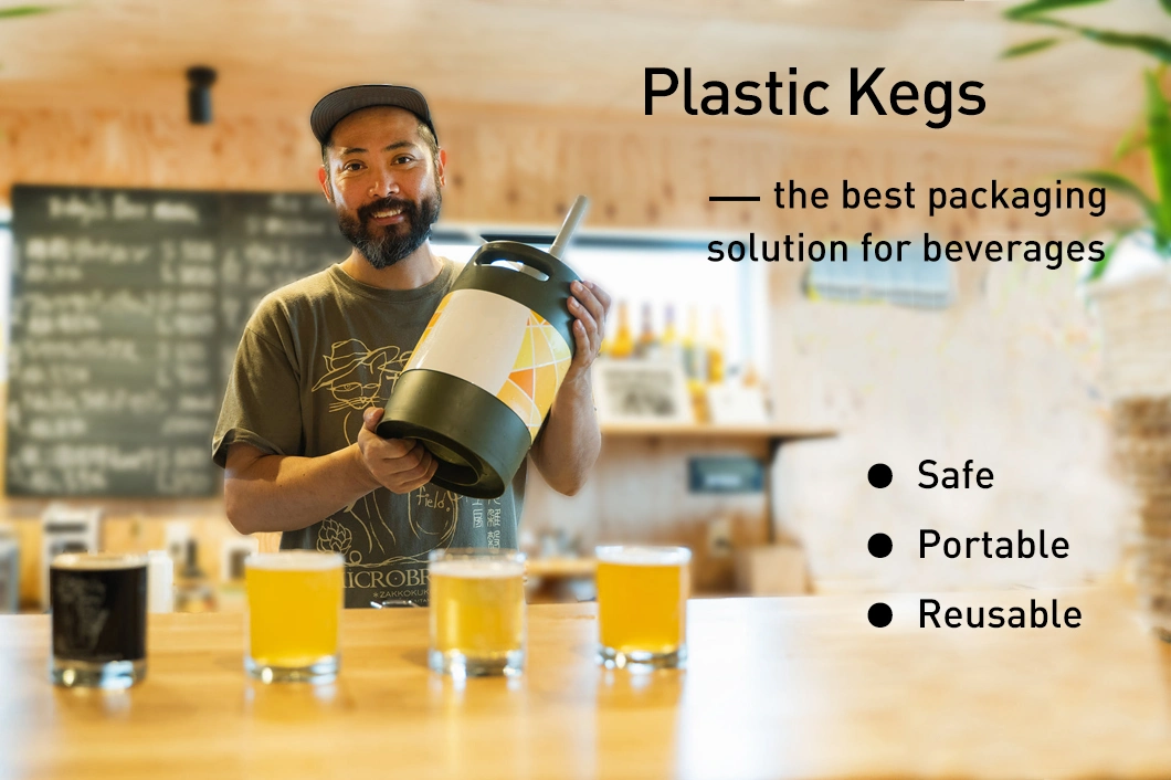 30L Reusable Plastic Beer Keg with Disposable Spear a / S for Beer Wine Juice Soft Drinks